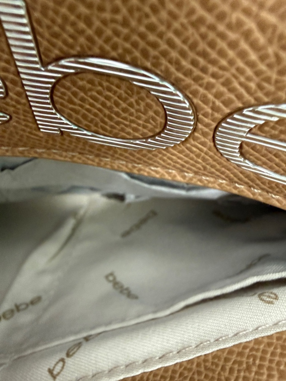 Tan Leilani monogram Signature Pattern Gold Chain Shoulder Bag - Picture 11 of 17